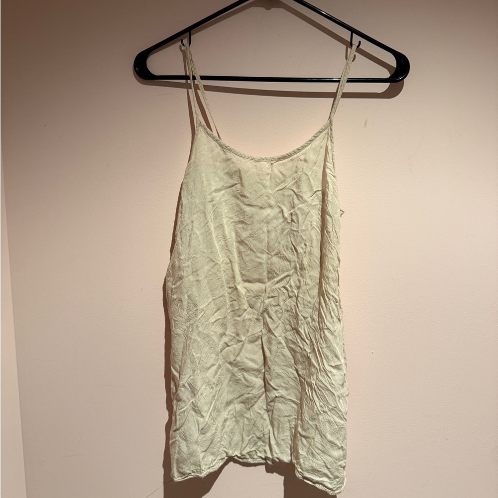 Soft 100% silk taupe tank top - Picture 2 of 4